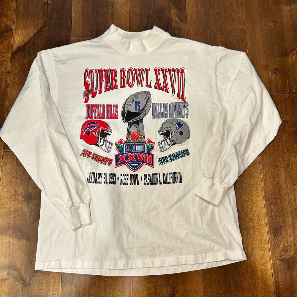 Vintage Dallas Cowboys Buffalo Bills Super Bowl XXVII (27) Long Sleeve Shirt